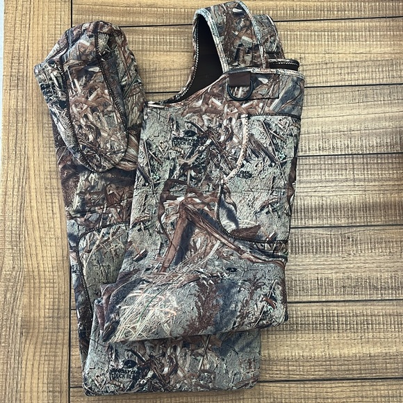 Hodgman Bib Overall with sock size Large Duck Blind Mossy Oak - Picture 9 of 14